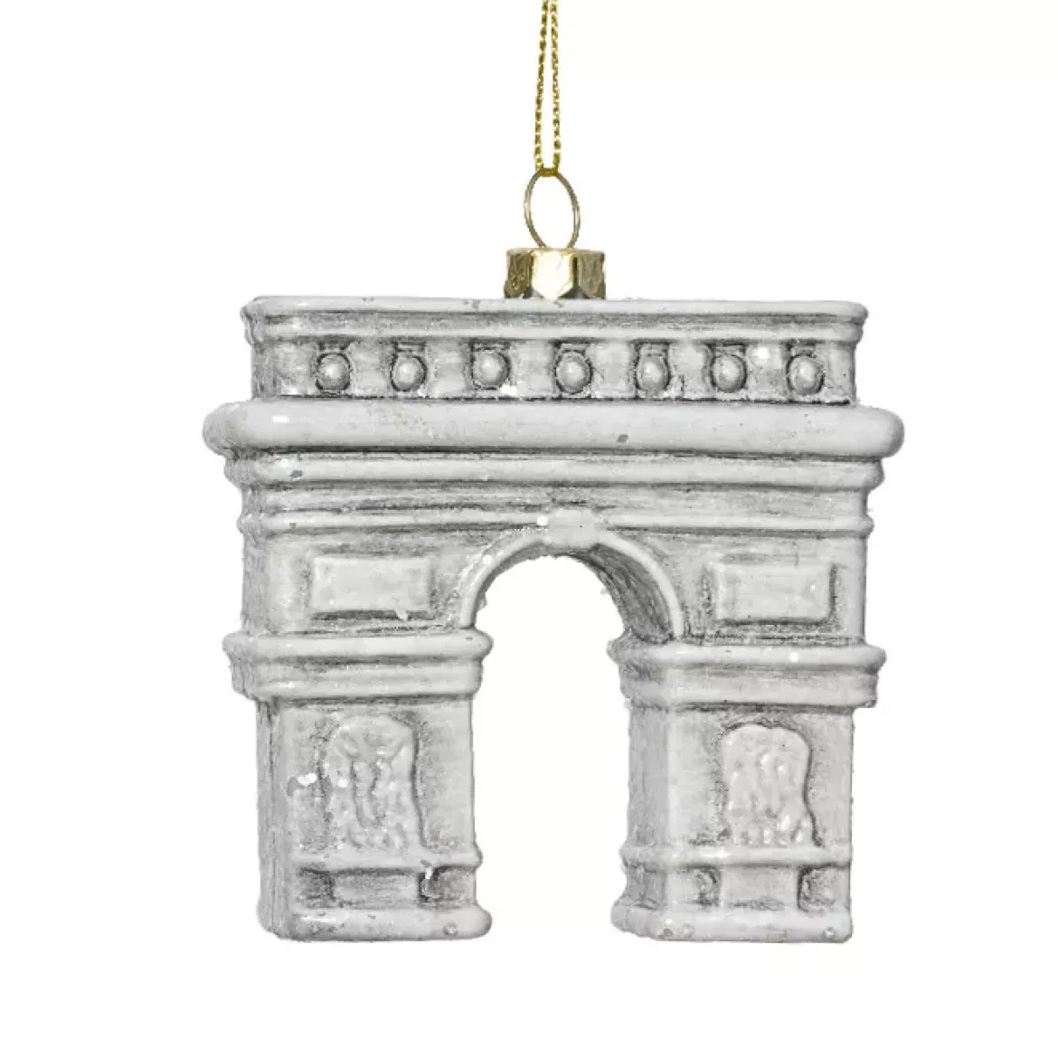 Decorazione Natalizia Sospesa (H16 cm) Arco di Trionfo Grigio