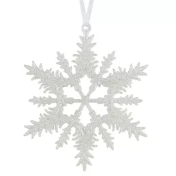 Decorazione natalizia sospesa (D13 cm) Fiocco di neve scintillante Perla glitterata