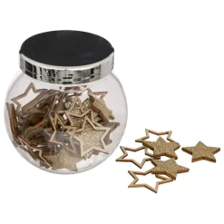 Decorazioni da spargere (20 gr) Piccole stelle in legno