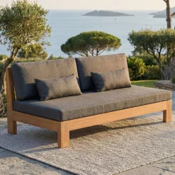 Divano da giardino 3 posti Bornéo Grigio antracite