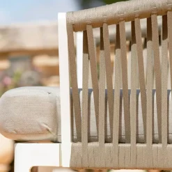 Divano da giardino in alluminio 2 posti Amalfi Bianco e tortora