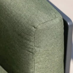 Divano da giardino in alluminio 3 posti Monte Carlo Grigio antracite e verde rosmarino
