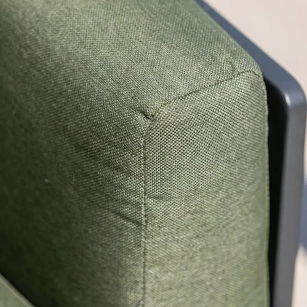 Divano da giardino in alluminio 3 posti Monte Carlo Grigio antracite e verde rosmarino