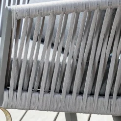 Divano da giardino in alluminio 3 posti Amalfi Grigio antracite