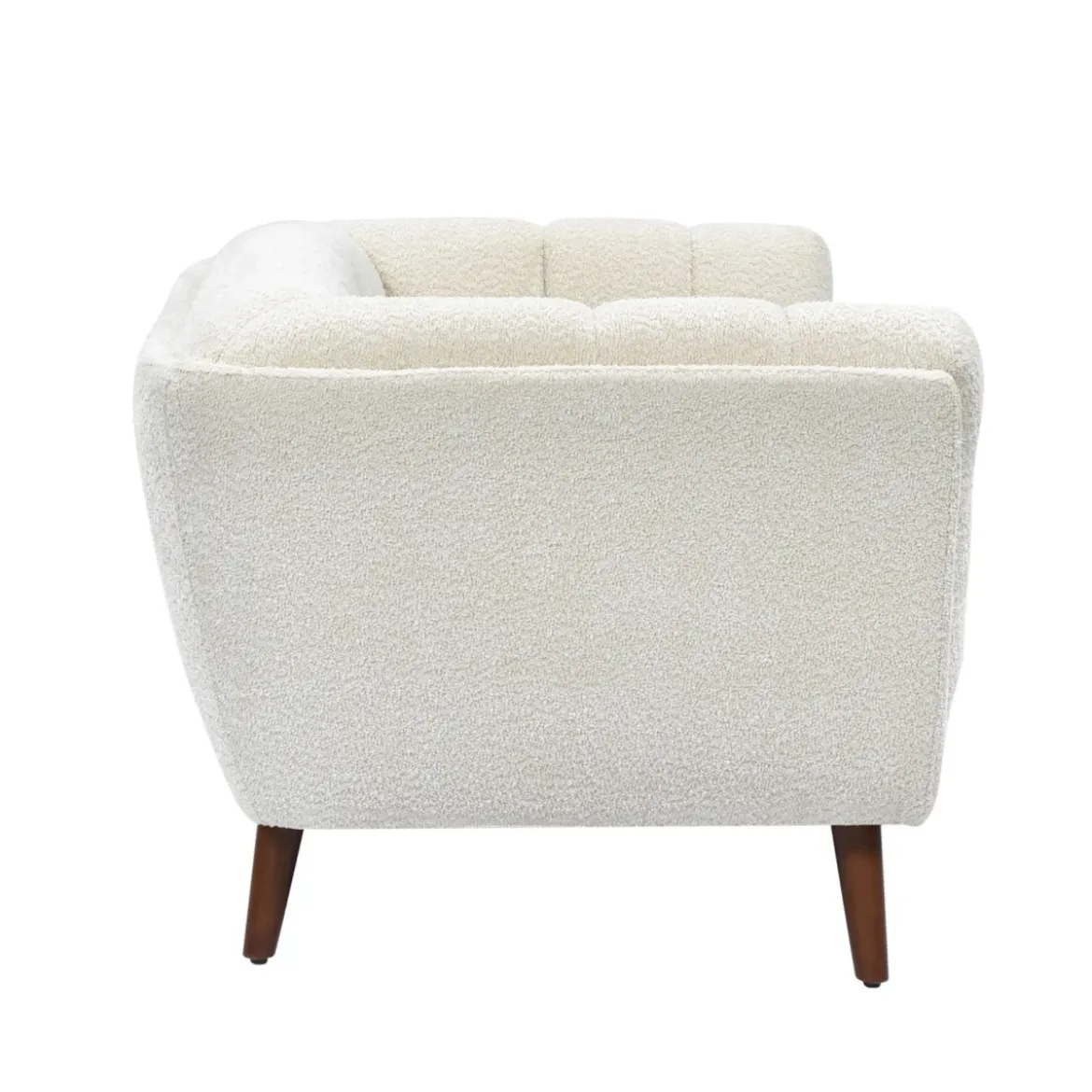 Divano diritto 2 posti in bouclé (164 cm) Rory Ecru