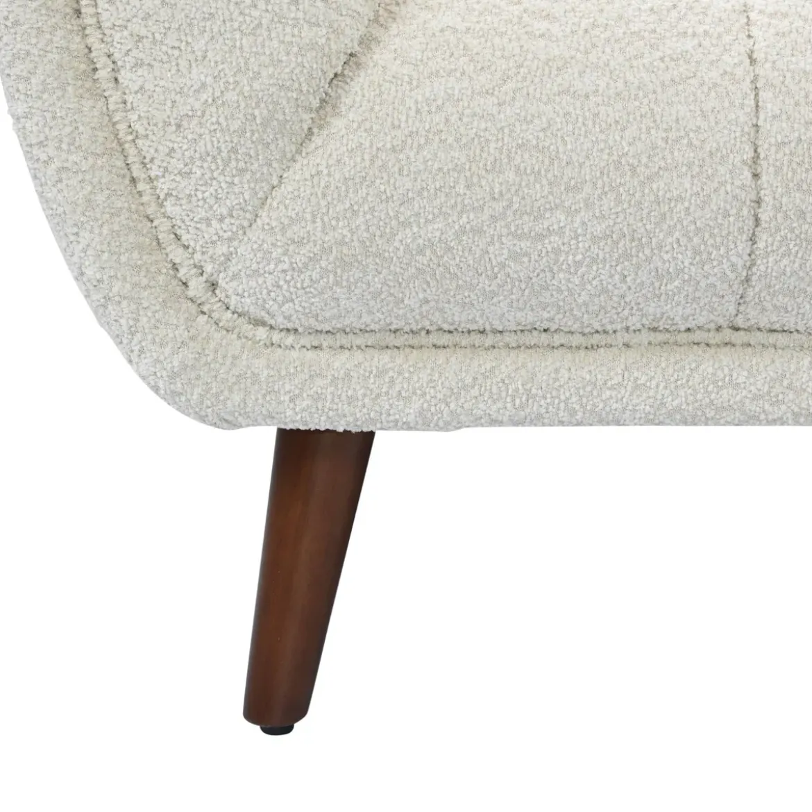 Divano diritto 2 posti in bouclé (164 cm) Rory Ecru