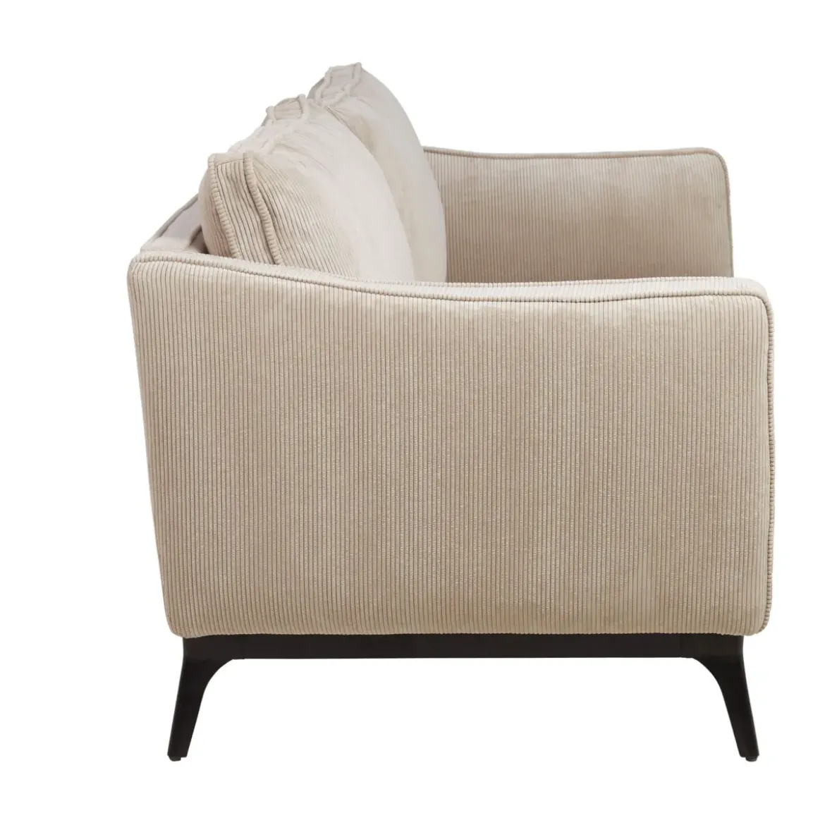 Divano diritto 2 posti in velluto a coste (169 cm) Owen Beige