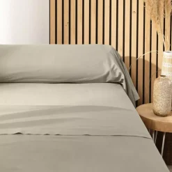 Federa cuscino a rullo cotone bio (L185 cm) Biolina Tortora