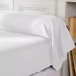 Federa cuscino a rullo percalle di cotone (L185 cm) Cali Bianco