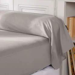 Federa cuscino a rullo percalle di cotone (L185 cm) Cali Grigio chiaro