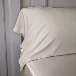 Federa cuscino in raso di bambù (L185 cm) Sienna Beige