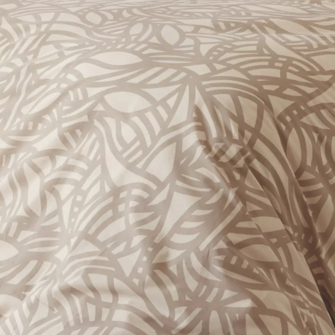 Federa cuscino letto quadrato cotone lavato (65 x 65 cm) Séréna Beige