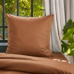 Federa cuscino letto quadrata lyocell Tencelâ„¢ lavato (63 x 63 cm) Olivia Camel