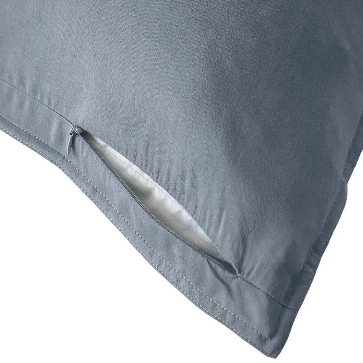 Federa cuscino letto quadrata in lyocell Tencel™ lavato (80 x 80 cm) Olivia Blu Stone