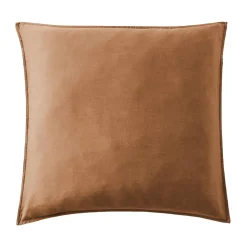 Federa cuscino letto quadrata lyocell Tencelâ„¢ lavato (80 x 80 cm) Olivia Camel