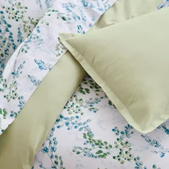 Federa cuscino letto quadrato in raso di cotone (65 x 65 cm) Angèle Verde tiglio