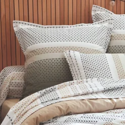 Federa cuscino letto quadrato cotone (65 x 65 cm) Niagara Verde kaki
