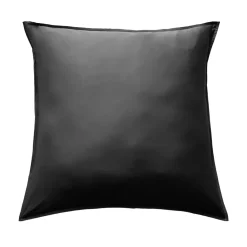 Federa cuscino letto quadrata in raso di bambù (63 x 63 cm) Sienna Nero