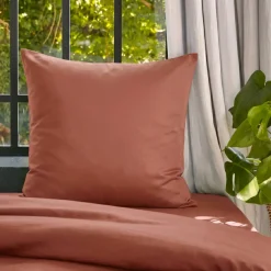 Federa cuscino letto quadrata lyocell Tencel™ lavato (63 x 63 cm) Olivia Terracotta