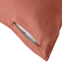 Federa cuscino letto quadrata lyocell Tencel™ lavato (63 x 63 cm) Olivia Terracotta