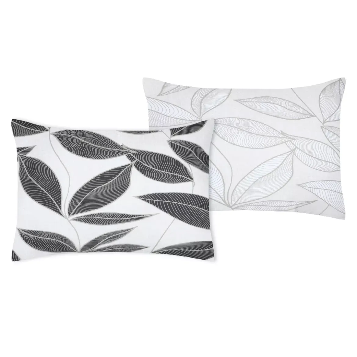 Federa cuscino letto rettangolare percalle di cotone (50 x 70 cm) Matisse Grigio
