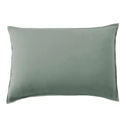 Federa cuscino letto rettangolare lyocell Tencel™ lavato (50 x 70 cm) Olivia Verde eucalipto
