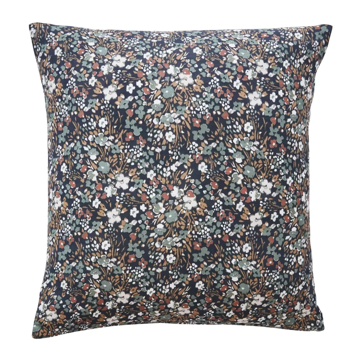 Federa cuscino quadrata garza di cotone (60 x 60 cm) Constance Blu notte
