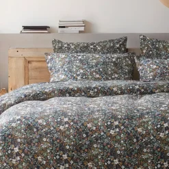 Federa cuscino rettangolare garza di cotone (50 x 70 cm) Constance Blu notte