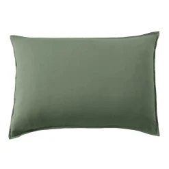 Federa cuscino rettangolare letto in lyocell Tencel™ lavato (50 x 70 cm) Olivia Verde rosmarino