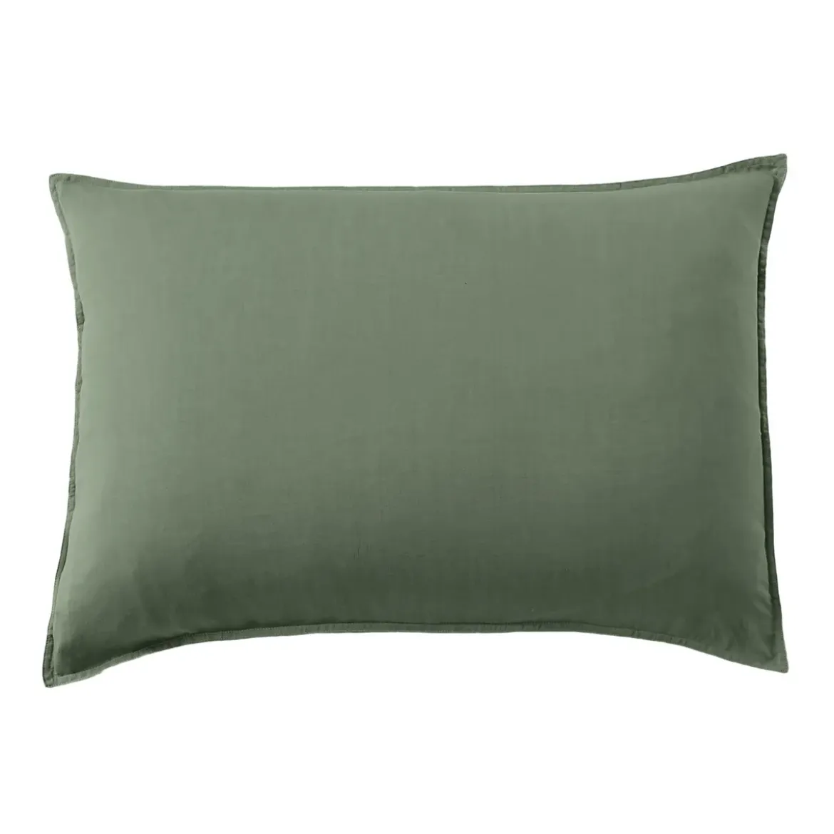 Federa cuscino rettangolare letto in lyocell Tencel™ lavato (50 x 70 cm) Olivia Verde rosmarino