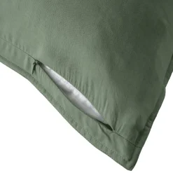 Federa cuscino rettangolare letto in lyocell Tencel™ lavato (50 x 70 cm) Olivia Verde rosmarino