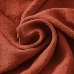 Federa per cuscino a rullo in lino lavato (L185 cm) Louise Terracotta