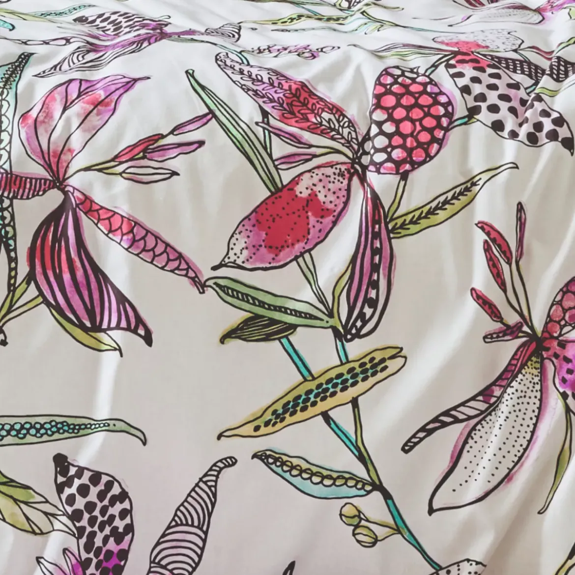 Federa per cuscino a rullo in cotone (L200 cm) Penelope Rosa