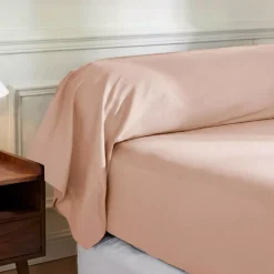 Federa per cuscino a rullo in percalle di cotone (L185 cm) Diane Rose Blush