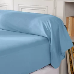 Federa per cuscino a rullo percalle di cotone (L185 cm) Cali Azzurro