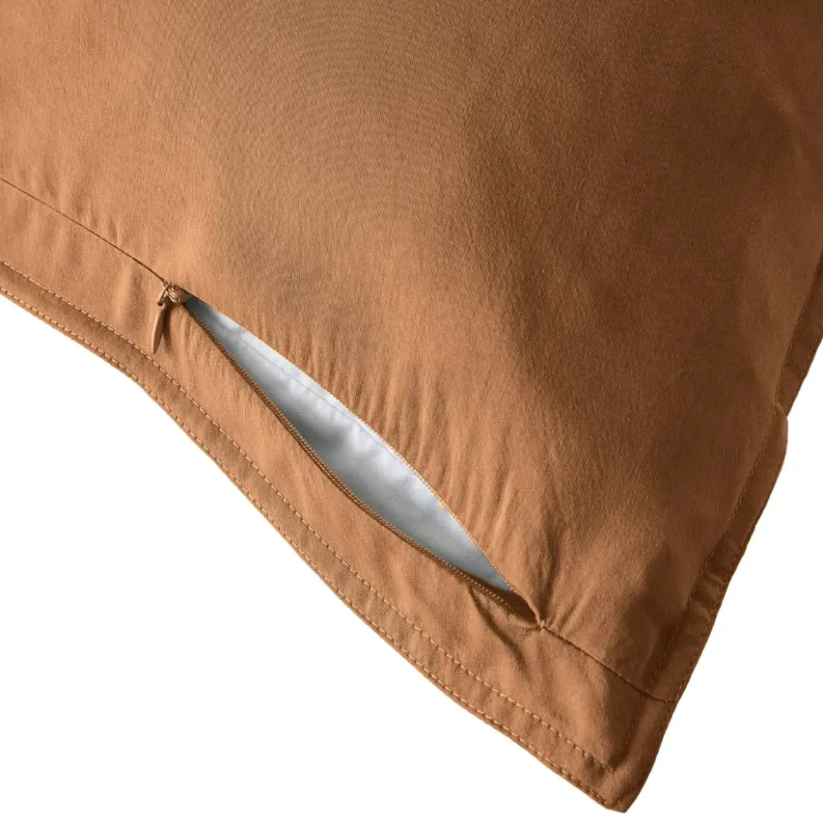 Federa per cuscino da letto rettangolare in lyocell Tencelâ„¢ lavato (50 x 80 cm) Olivia Camel