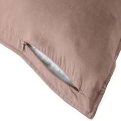 Federa per cuscino da letto quadrata in lyocell Tencel™ lavato (80 x 80 cm) Olivia Rosa blush