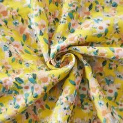 Federa per cuscino letto rettangolare in garza di cotone (50 x 70 cm) Abigaël Giallo