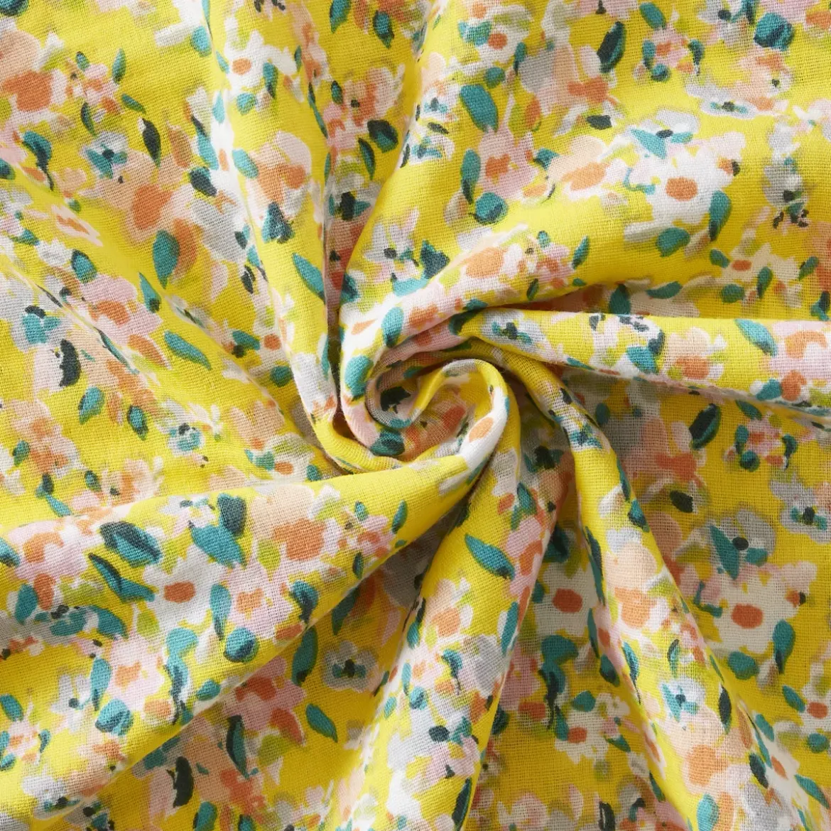 Federa per cuscino letto rettangolare in garza di cotone (50 x 70 cm) Abigaël Giallo