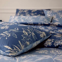 Federa per cuscino quadrato in percalle di cotone (65 x 65 cm) Eloïse Blu