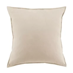 Federa per cuscino quadrata flanella di cotone (80 x 80 cm) Nina Beige