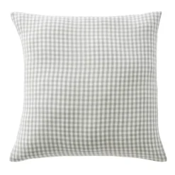 Federa per cuscino quadrata in garza di cotone (60 x 60 cm) Gaïa vichy Verde eucalipto