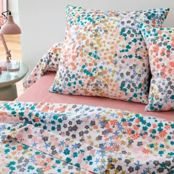 Federa per cuscino quadrata in percalle di cotone (65 x 65 cm) Lolita Multicolore