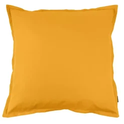 Federa per cuscino quadrata in percalle di cotone (80 x 80 cm) Cali Giallo senape