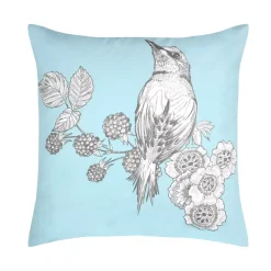 Federa per cuscino quadrato in percalle (63x63 cm) Merula Blu