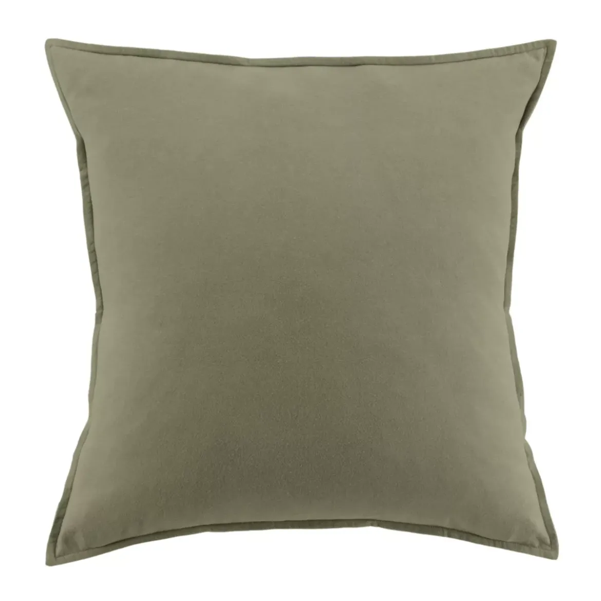 Federa per cuscino quadrata flanella di cotone (80 x 80 cm) Nina Verde rosmarino
