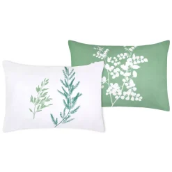 Federa per cuscino rettangolare in percalle (50 x 70 cm) Sylvana Verde