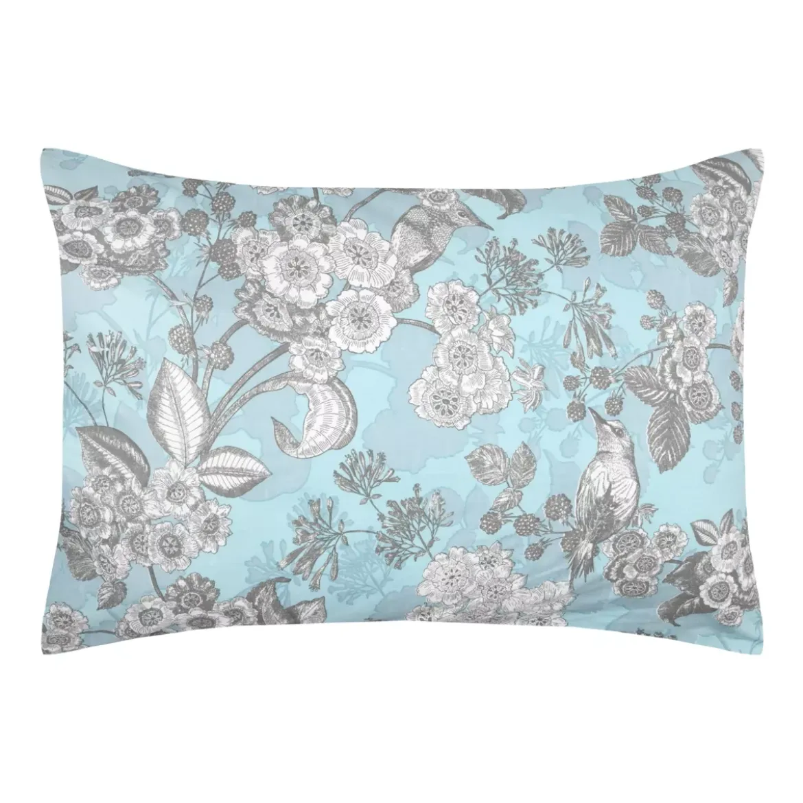 Federa per cuscino rettangolare in percalle (50 x 70 cm) Merula Blu