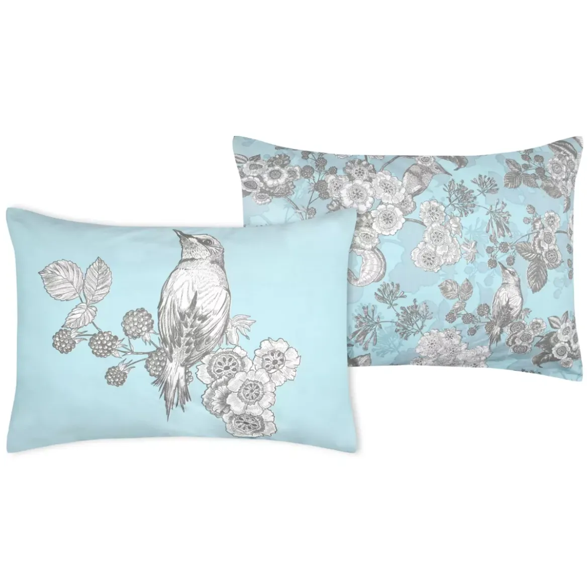 Federa per cuscino rettangolare in percalle (50 x 70 cm) Merula Blu
