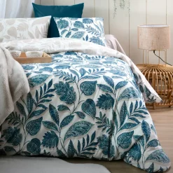 Federa per cuscino rettangolare in percalle (50 x 70 cm) Calliope Blu petrolio